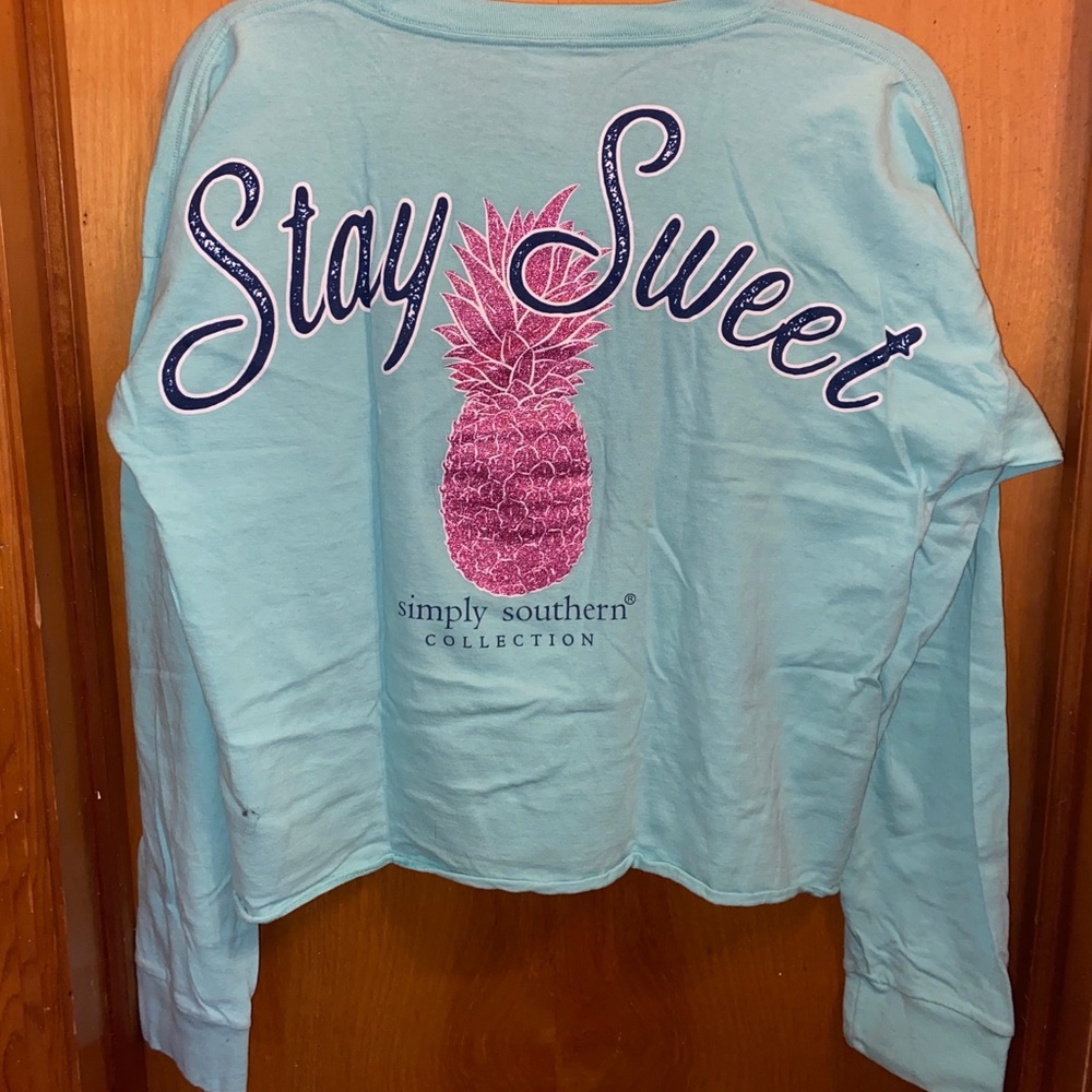 “Stay Sweet” Simply Southern Cropped Long Sleeve T